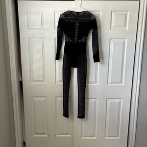 Weissman Black Long Sleeve Fitted  Bodysuit